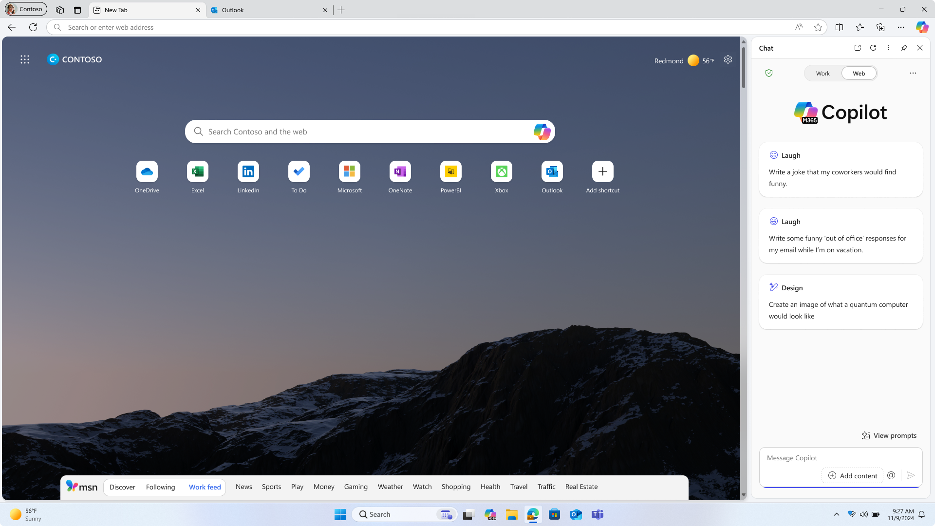 Microsoft Edge 浏览器界面预览