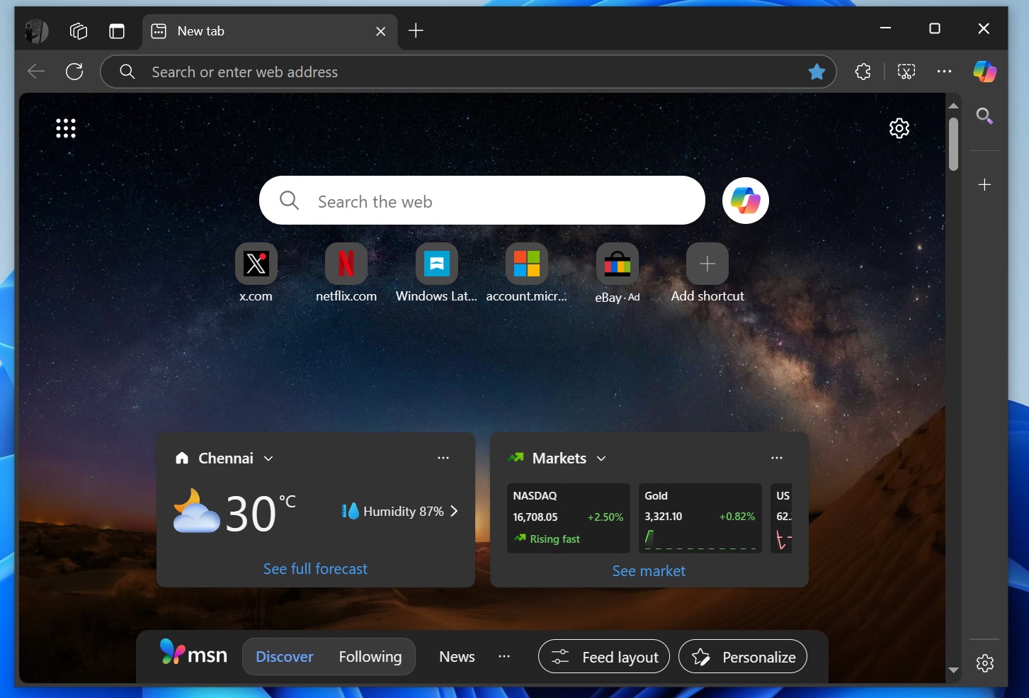 Edge 新标签页